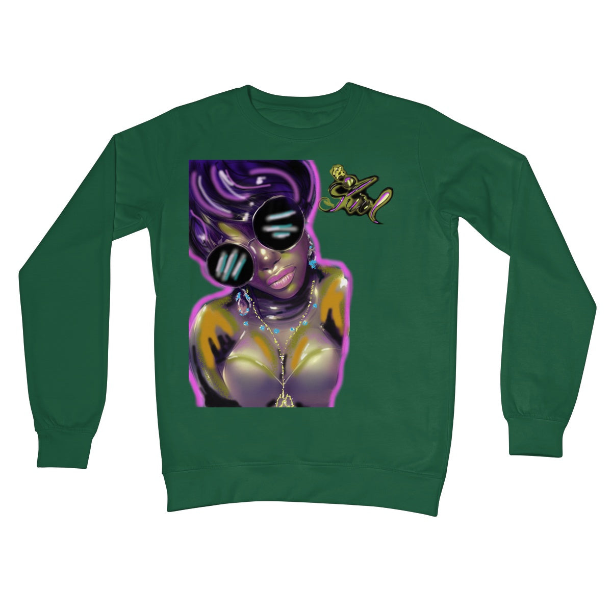 Lit Girl Collection: Purple Queen Crew Neck Sweatshirt