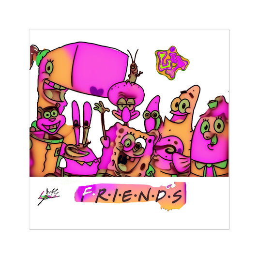 Lit SpongeBob n Friends Collection Fine Art Print