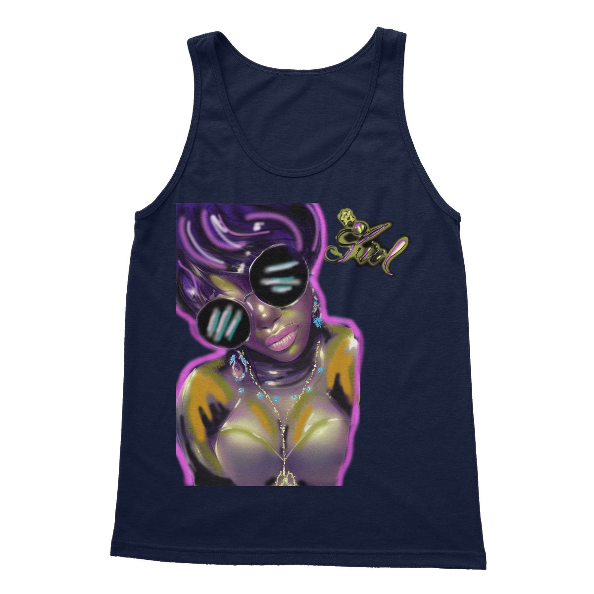 Lit Girl Collection: Purple Queen Softstyle Tank Top