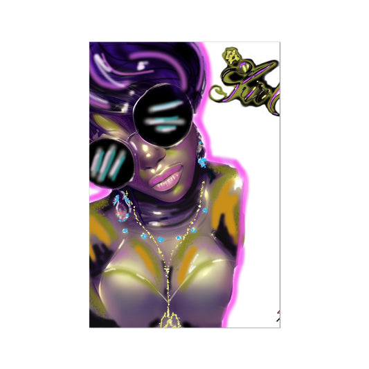 Lit Girl Collection: Purple Queen Wall Art Poster