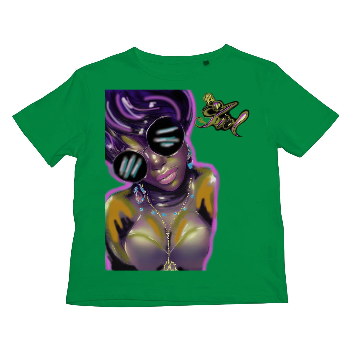 Lit Girl Collection: Purple Queen Kids T-Shirt