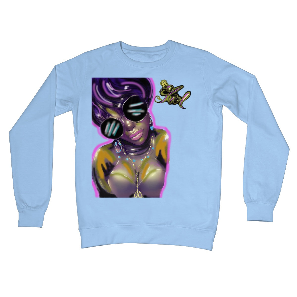 Lit Girl Collection: Purple Queen Crew Neck Sweatshirt