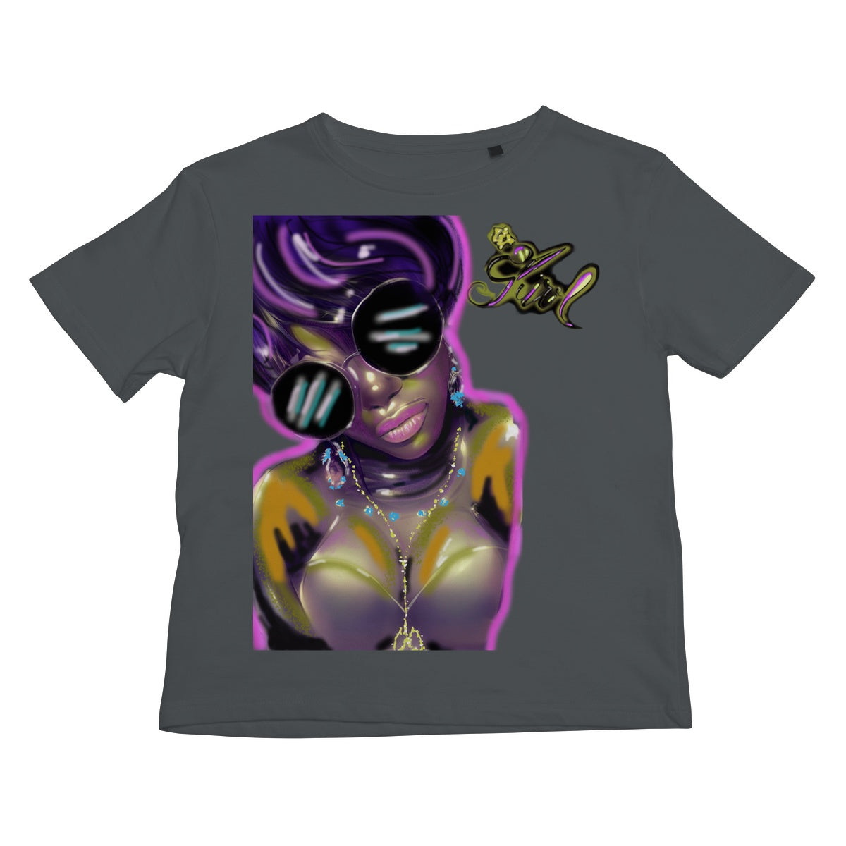 Lit Girl Collection: Purple Queen Kids T-Shirt