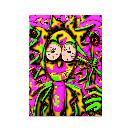 Lit Rick Sanchez See No Evil Collection  Fine Art Print