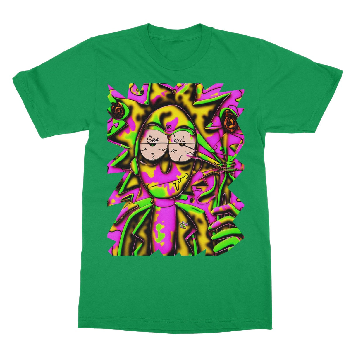 Lit Rick Sanchez See No Evil Collection  Softstyle T-Shirt