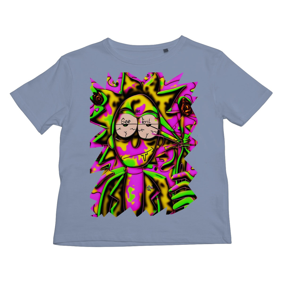 Lit Rick Sanchez See No Evil Collection  Kids T-Shirt