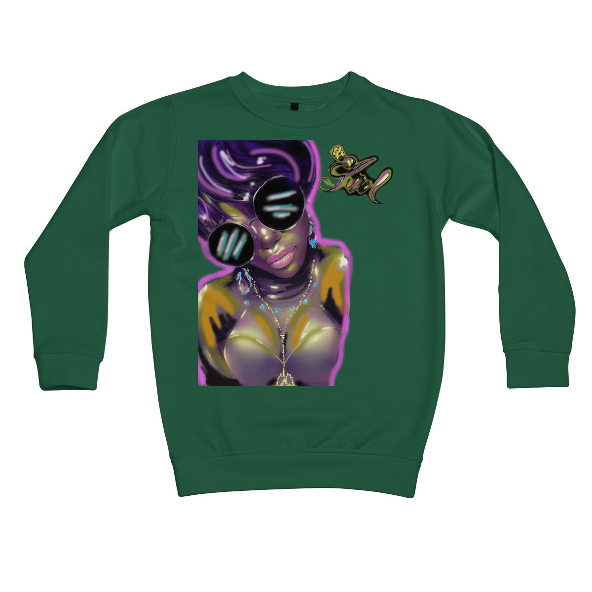 Lit Girl Collection: Purple Queen Kids Sweatshirt