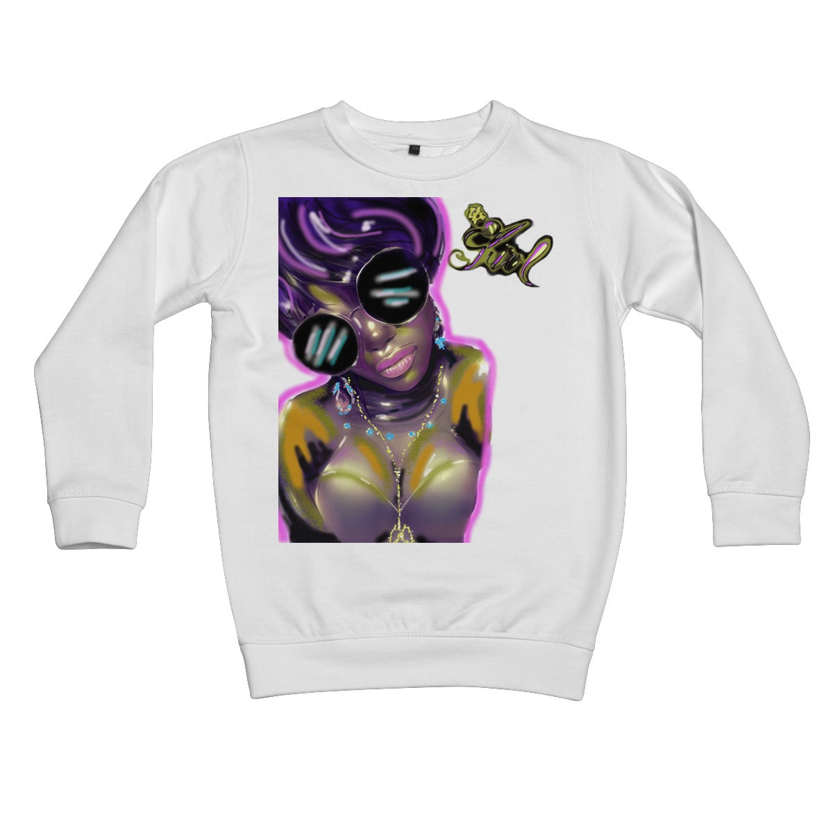 Lit Girl Collection: Purple Queen Kids Sweatshirt