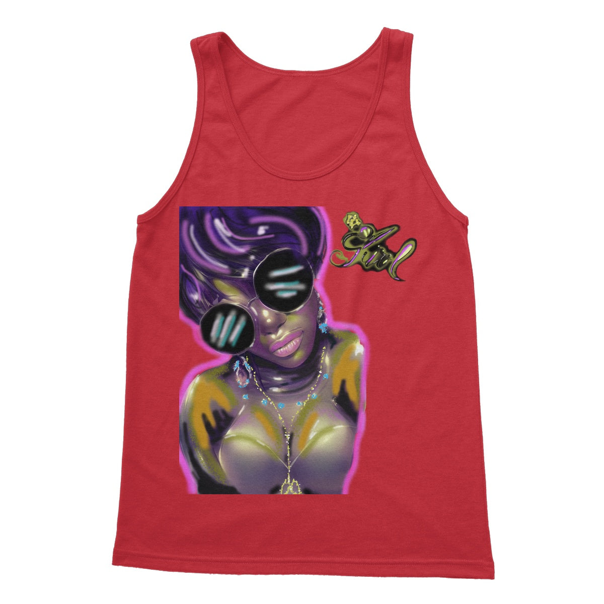 Lit Girl Collection: Purple Queen Softstyle Tank Top