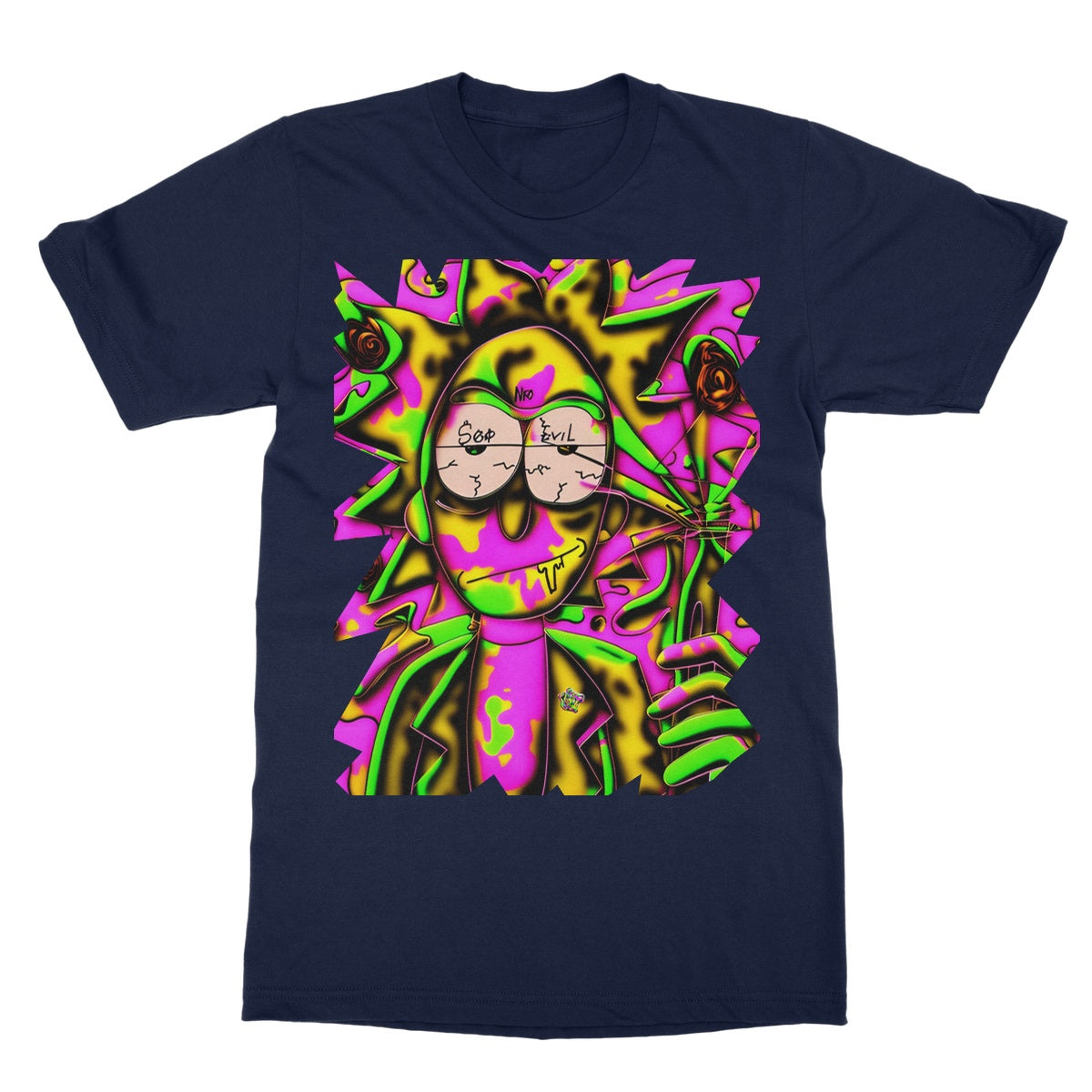 Lit Rick Sanchez See No Evil Collection  Softstyle T-Shirt