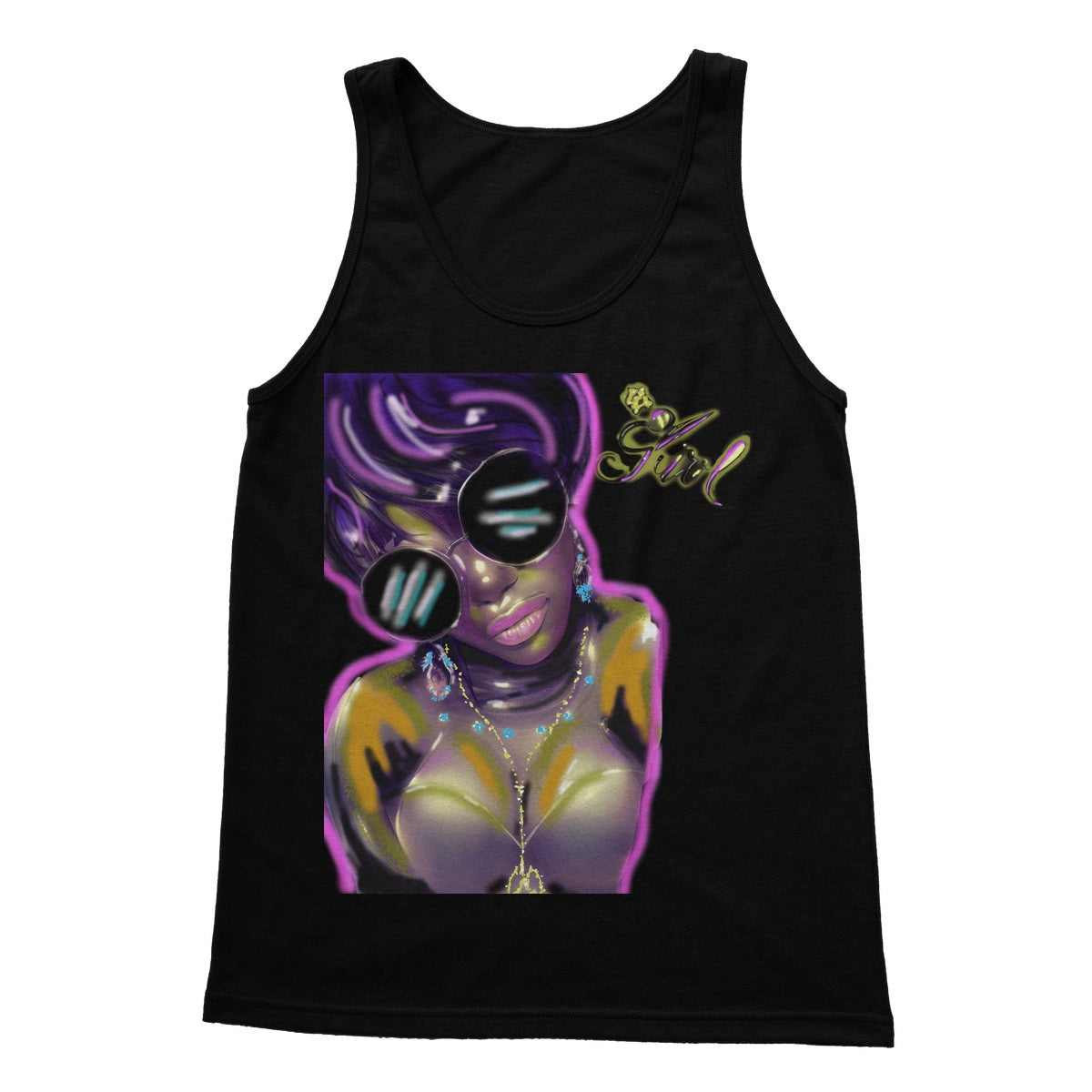 Lit Girl Collection: Purple Queen Softstyle Tank Top