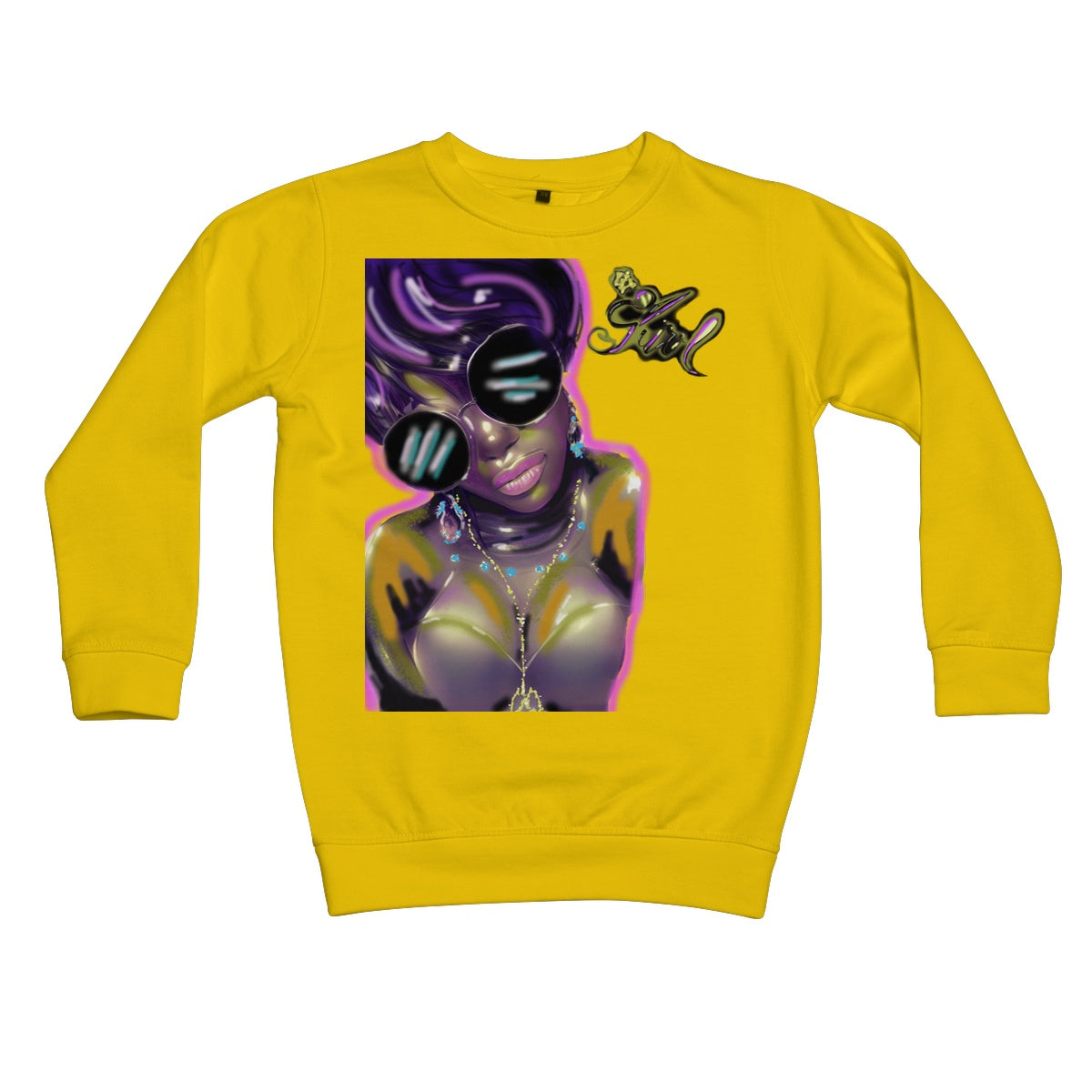 Lit Girl Collection: Purple Queen Kids Sweatshirt