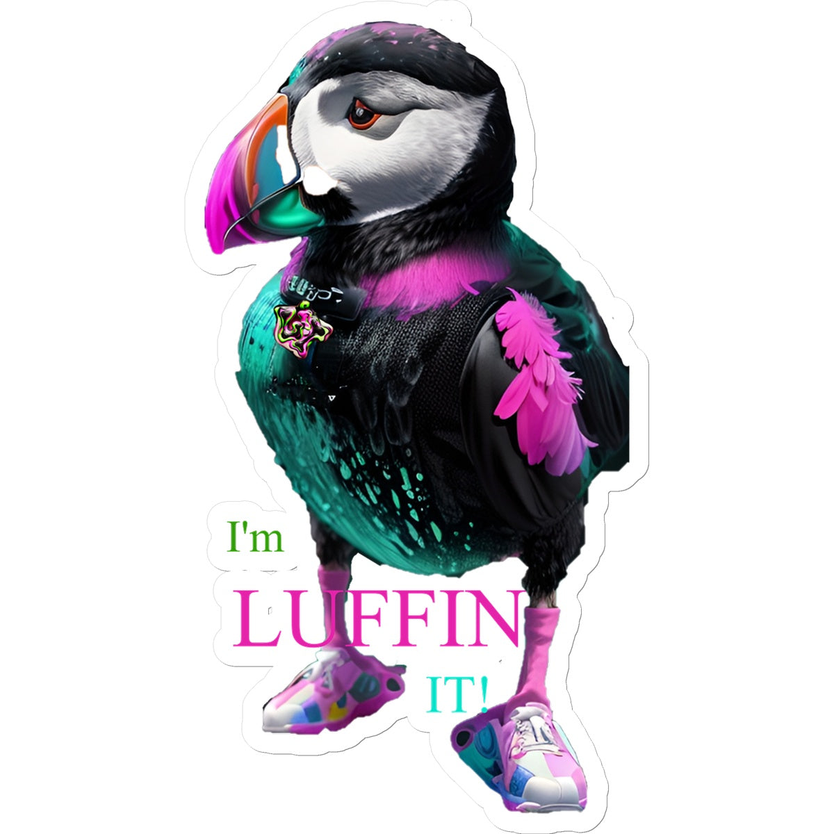 Lit Puffin: I'm Luffin IT Collection Sticker