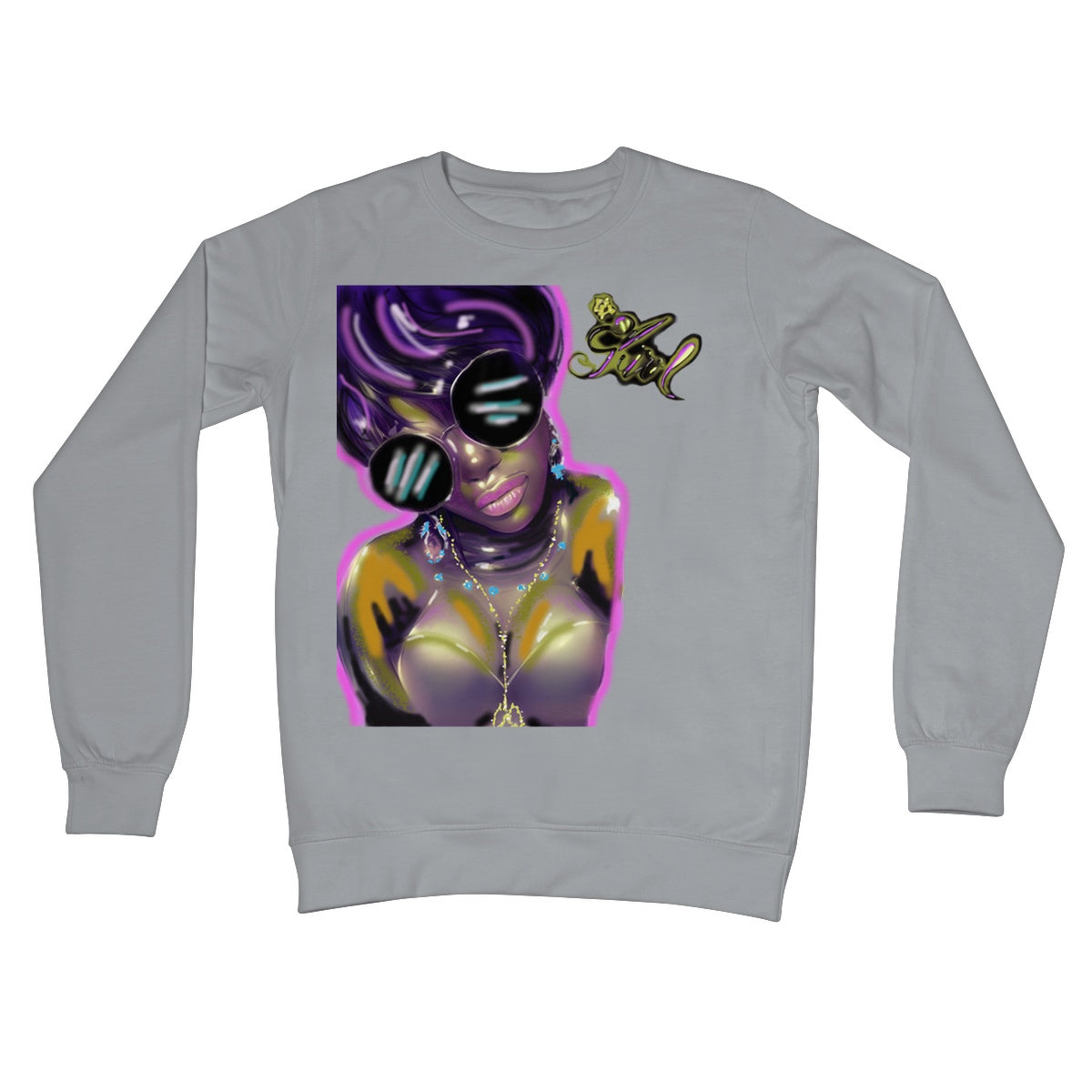 Lit Girl Collection: Purple Queen Crew Neck Sweatshirt