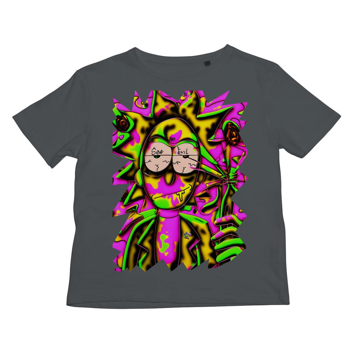 Lit Rick Sanchez See No Evil Collection  Kids T-Shirt