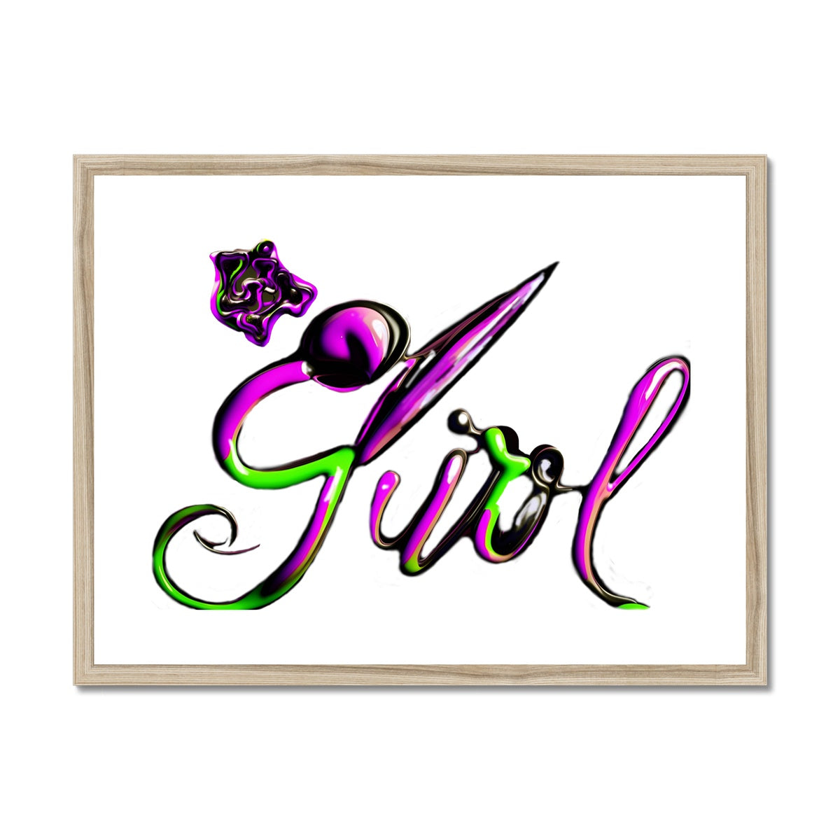 Lit Girl "Envy" Collection Framed & Mounted Print