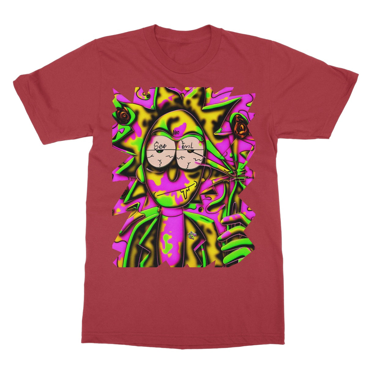 Lit Rick Sanchez See No Evil Collection  Softstyle T-Shirt