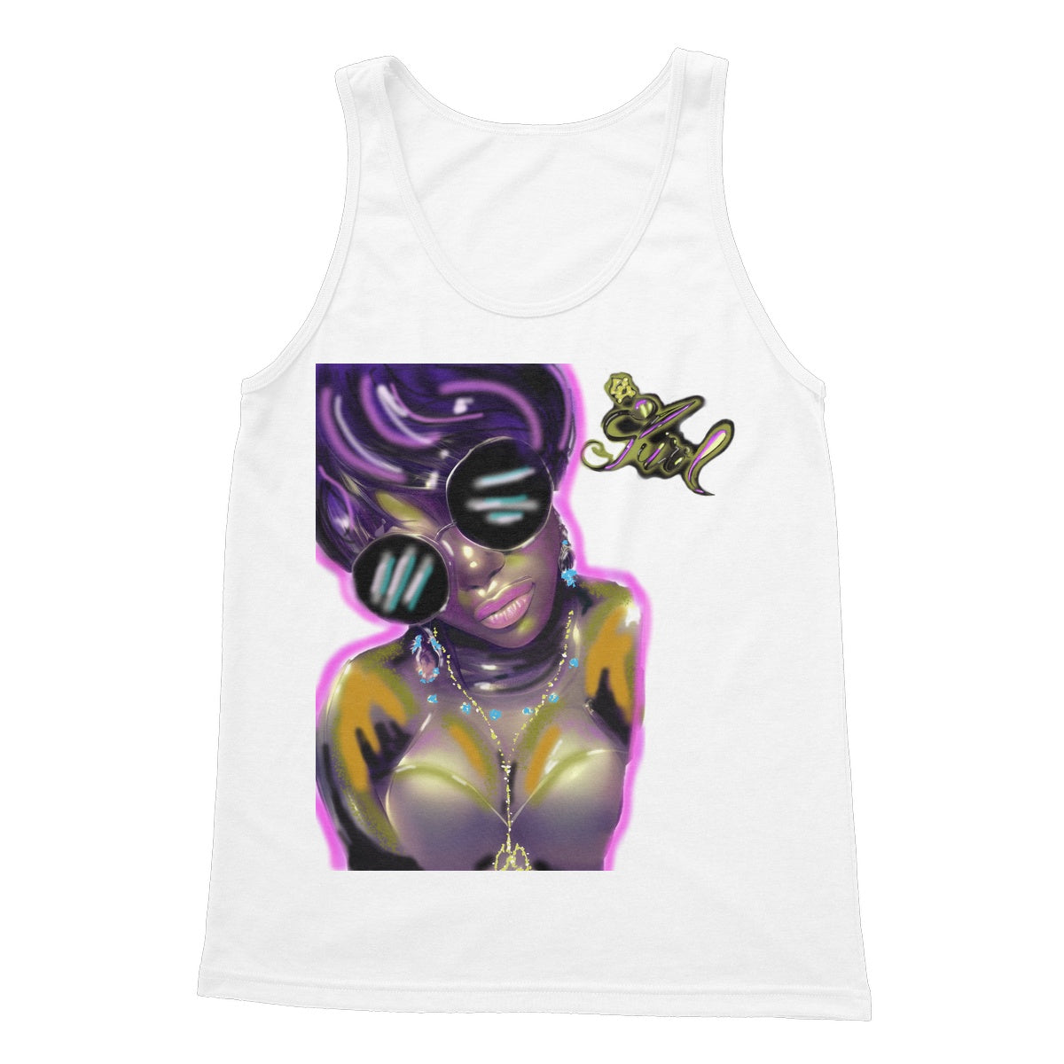 Lit Girl Collection: Purple Queen Softstyle Tank Top