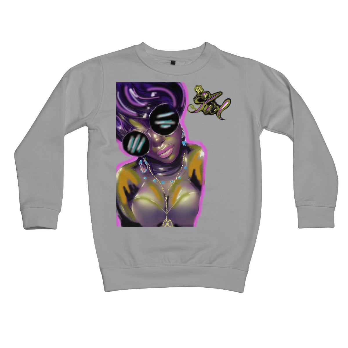 Lit Girl Collection: Purple Queen Kids Sweatshirt