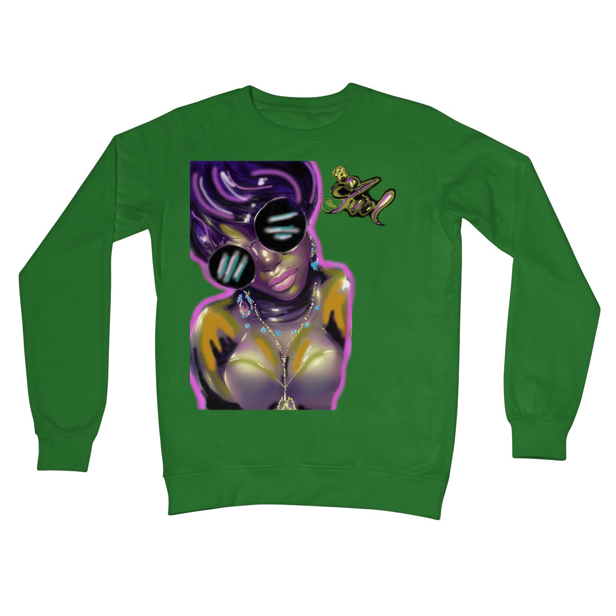 Lit Girl Collection: Purple Queen Crew Neck Sweatshirt