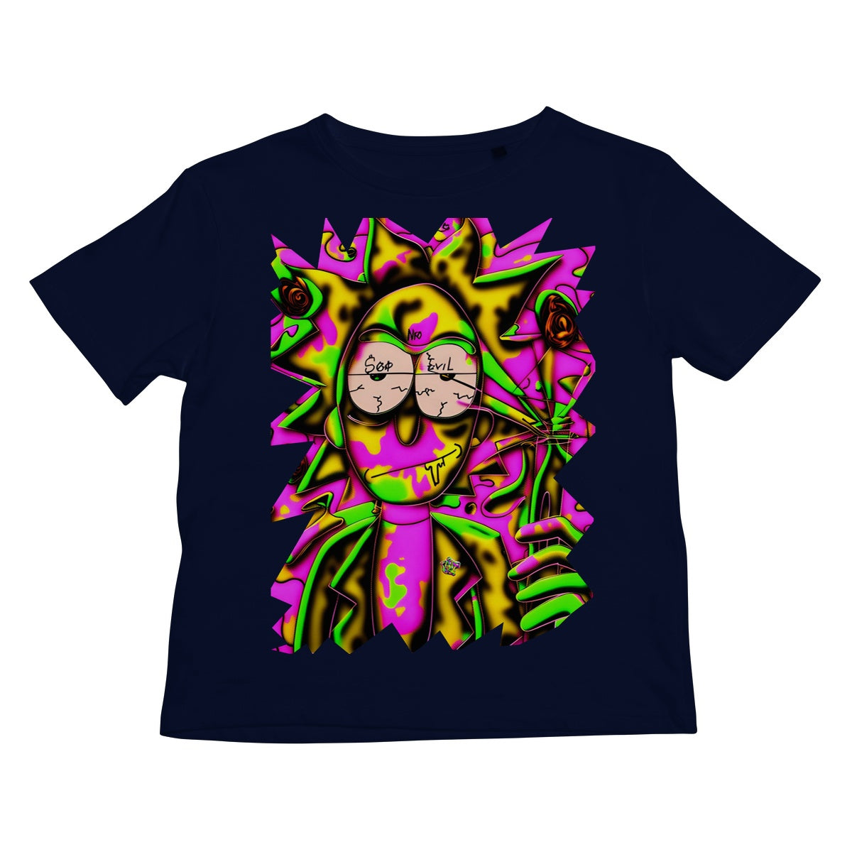 Lit Rick Sanchez See No Evil Collection  Kids T-Shirt