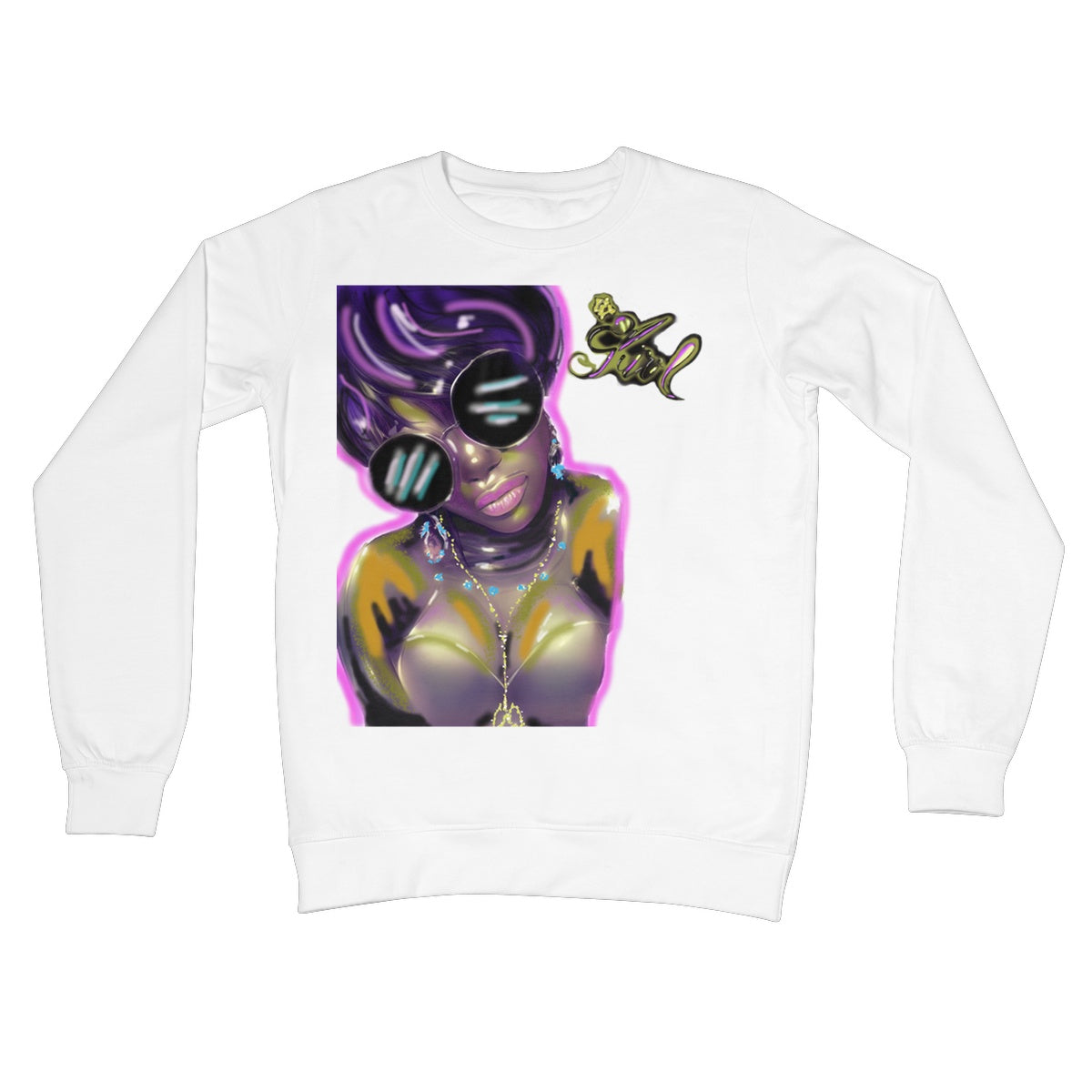 Lit Girl Collection: Purple Queen Crew Neck Sweatshirt