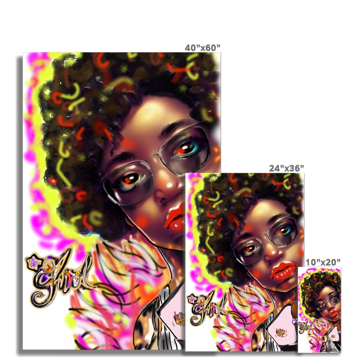 Lit Girl Collection: Girl on Fire Wall Art Poster